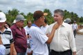 Ivan Leite recebe Governador Déda em visita a obra da Ponte Gilberto Amado